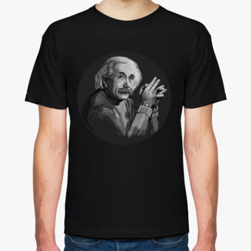 Футболка с принтом Эйнштейн с часами Apple Watch