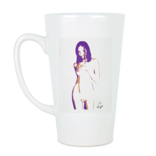 Чашка Латте с принтом Сексуальная девушка