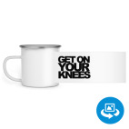 Кружка металлическая белая (круговая запечатка)