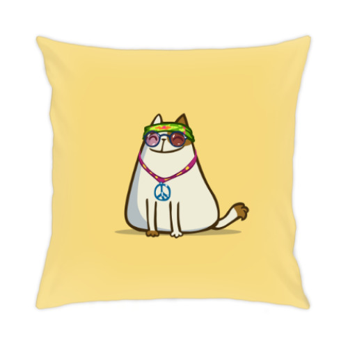 Подушка с принтом Пятничный Котик №17