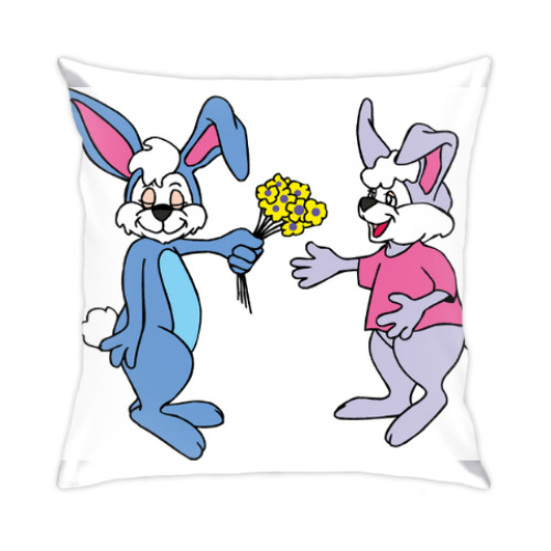 Подушка с принтом Rabbit