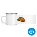 Кружка металлическая белая (круговая запечатка)