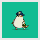 Постер 30 х 30 см Пятничный Котик №21