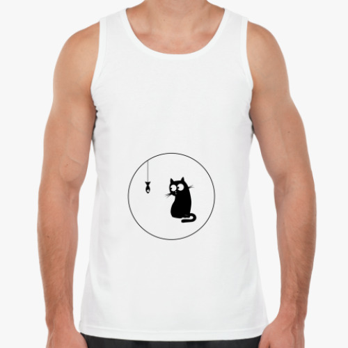 Майка с принтом Serious cat