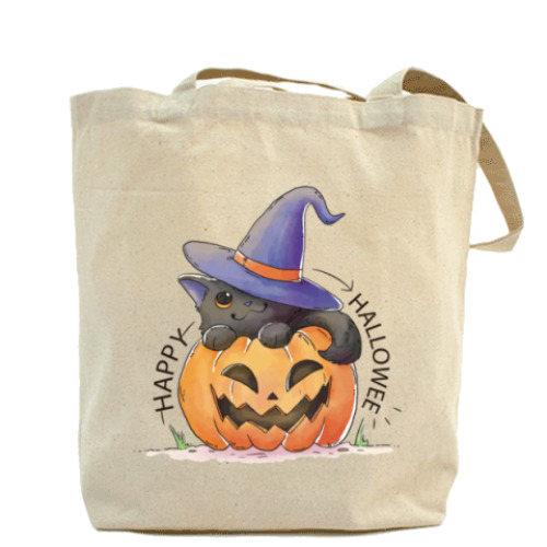 Сумка шоппер с принтом Happy Halloween