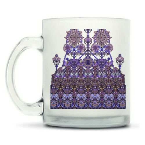 Кружка матовая с принтом Узор монисто,Ажур,кружево,lace,орнамент,восточный