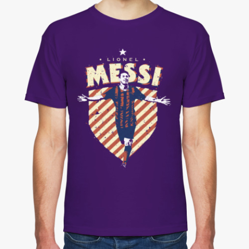 Футболка с принтом Лионель Месси. Барселона