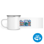 Кружка металлическая белая (круговая запечатка)