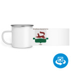 Кружка металлическая белая (круговая запечатка)