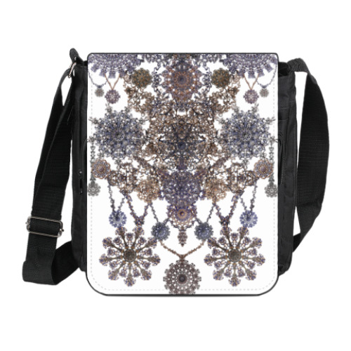 Сумка на плечо (мини-планшет) с принтом Ажурный узор-монисто