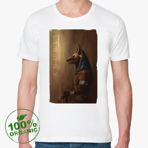 Футболка из органик-хлопка с принтом АНУБИС (рисунок)