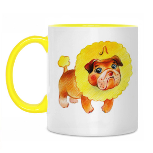 Кружка с принтом Знак зодиака  'Лев'