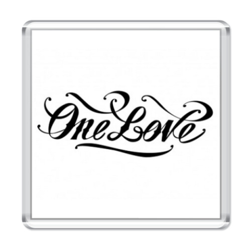 Магнит с принтом one love