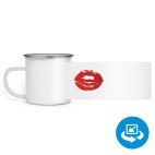 Кружка металлическая белая (круговая запечатка)