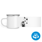 Кружка металлическая белая (круговая запечатка)