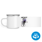 Кружка металлическая белая (круговая запечатка)