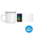 Кружка металлическая белая (круговая запечатка)