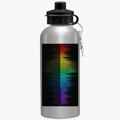 Бутылка с карабином (500 мл) с принтом Эквалайзер