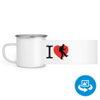 Кружка металлическая белая (круговая запечатка)