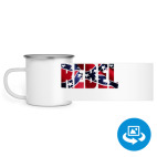 Кружка металлическая белая (круговая запечатка)