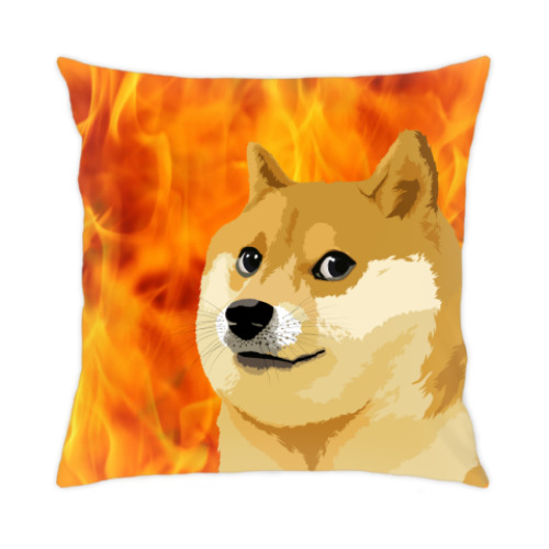 Подушка с принтом DOGE