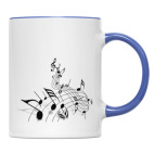 Двухцветная кружка Скрипичный ключ