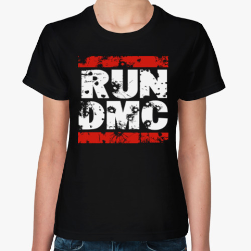 Женская футболка с принтом RUN DMC