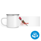 Кружка металлическая белая (круговая запечатка)