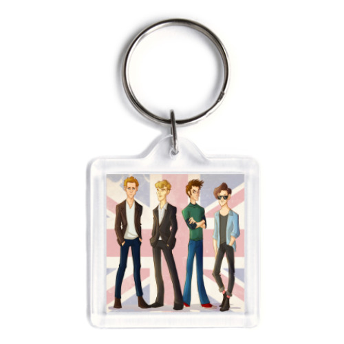 Брелок с принтом Wholock(Шерлок,Доктор Кто)