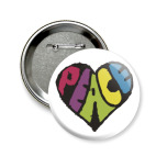 Значок 58 мм Сердце мира