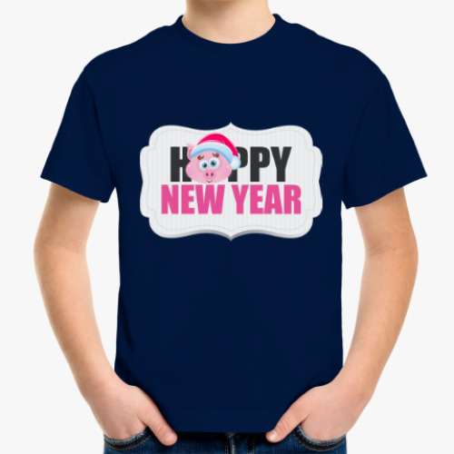 Детская футболка с принтом Год кабана 2019