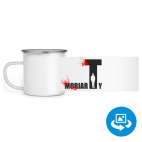 Кружка металлическая белая (круговая запечатка)