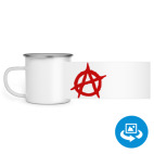 Кружка металлическая белая (круговая запечатка)