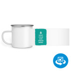 Кружка металлическая белая (круговая запечатка)