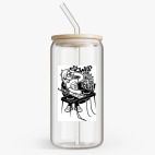 Банка с бамбуковой крышкой