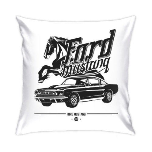 Подушка с принтом Ford Mustang 1967