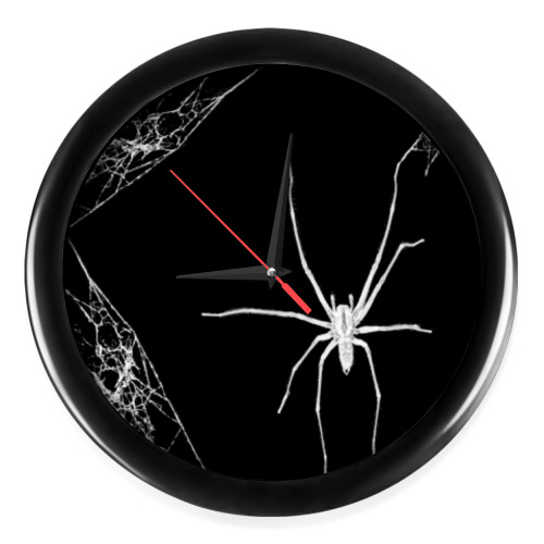 Настенные часы с принтом Паук