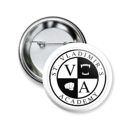 Значок 50мм с принтом Академия вампиров / Vampire acadamy