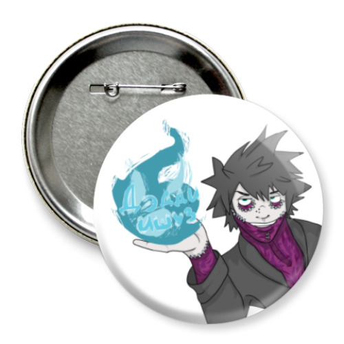 Значок 75мм с принтом Даби аниме Моя геройская академия