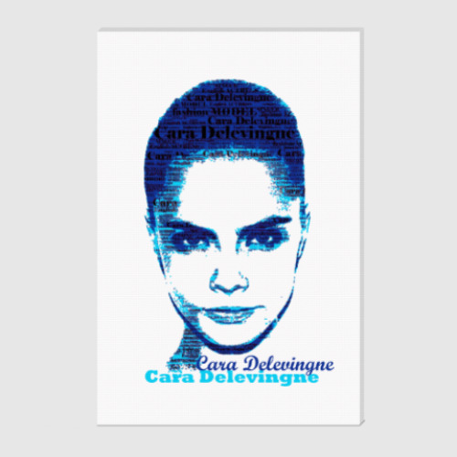 Холст с принтом Cara Delevingne/Кара Делевинь