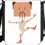 Смешной нарисованный каратист