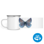 Кружка металлическая белая (круговая запечатка)