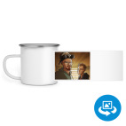 Кружка металлическая белая (круговая запечатка)