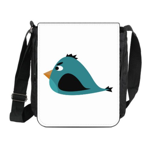 Сумка на плечо (мини-планшет) с принтом Злая птица