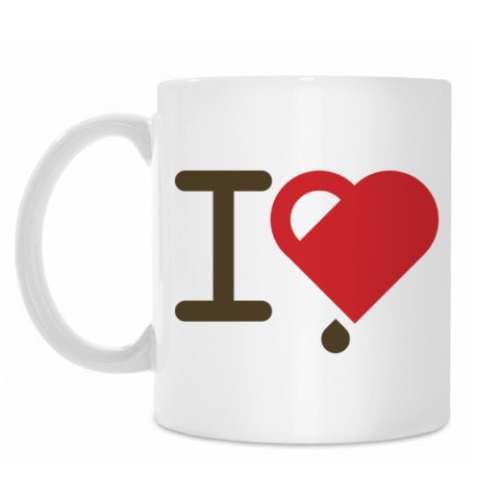 Кружка с принтом Я люблю кофе