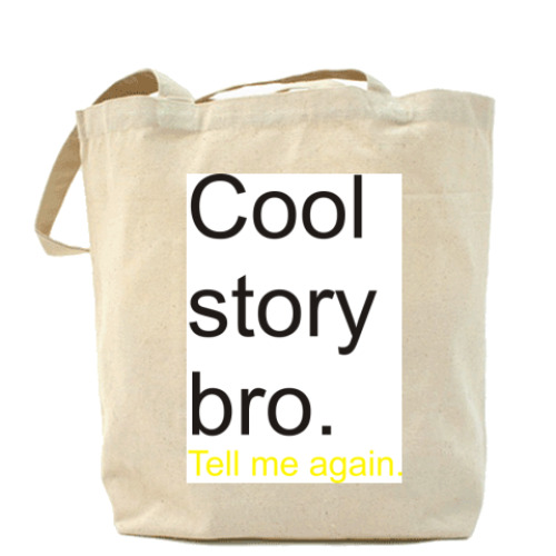 Сумка шоппер с принтом Cool story