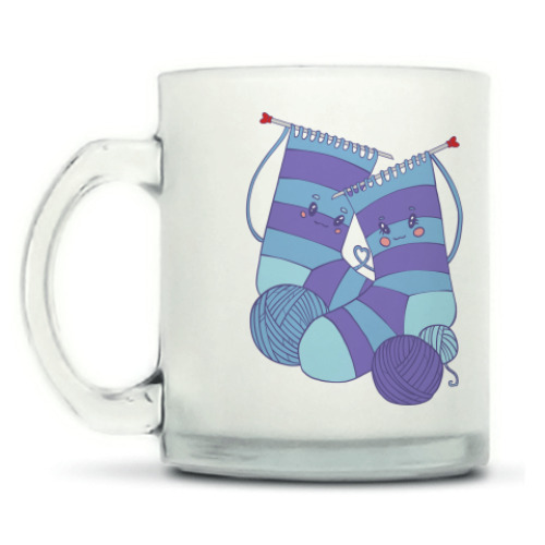 Кружка матовая с принтом Как два носка - как единое целое