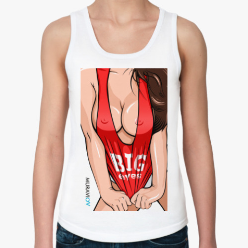 Женская майка большие красивые глаза!