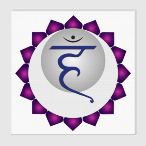 Холст с принтом Янтра Вишудха-чакры