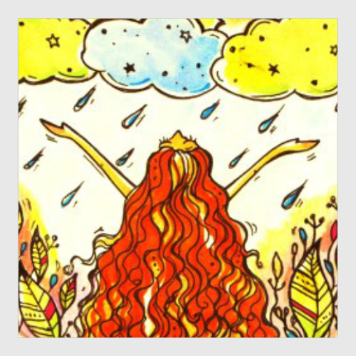 Постер с принтом Дождь